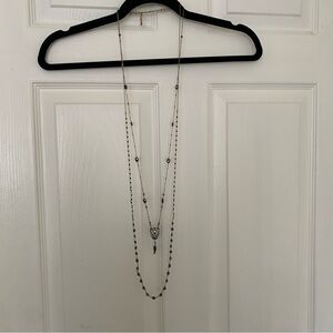 Cabi Double Strand Shield & Drop Sparrow Necklace